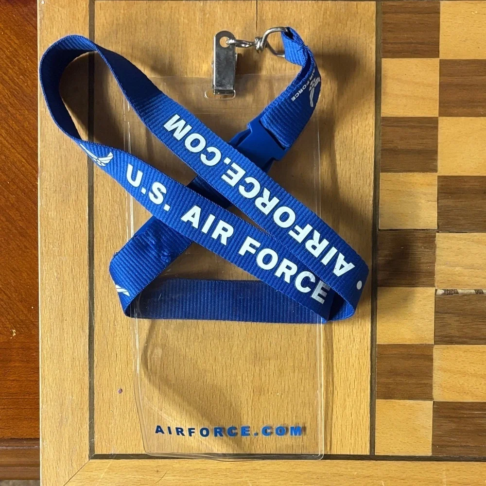U.S. Air Force Blue Lanyard with Clear Badge Holder